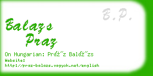 balazs praz business card